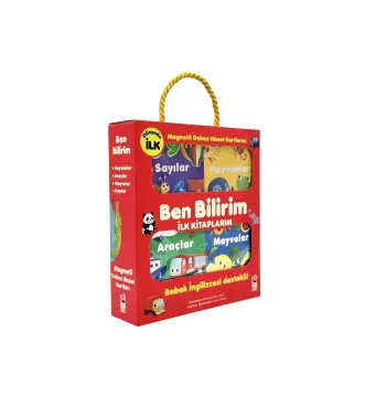 | Ben Bilirim İlk Kitaplarım | İngilizce Destekli 4 Mini Kitap + 6 Magnet Kart | 0-3 Yaş Eğitici Set