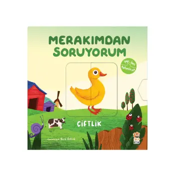 Merakımdan Soruyorum Çiftlik Eğitici Bebek Kitabı | Döndür Bulmaca | Hayvanları Keşfet 0-3 Yaş